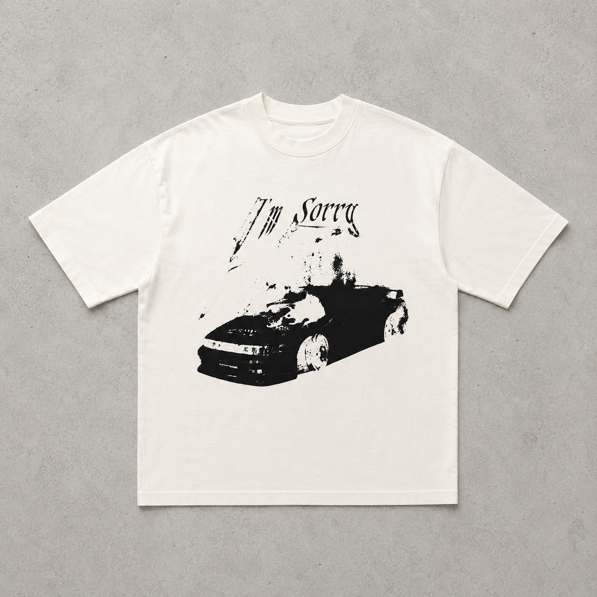 I'm Sorry — JDM Car Graphic Oversized Tee | Dark Streetwear | ONYXERA