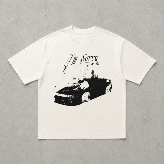 I'm Sorry — JDM Car Graphic Oversized Tee | Dark Streetwear | ONYXERA