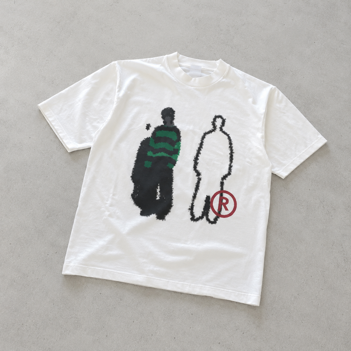 Pixel Figure Art Heavyweight Tee | Conceptual Streetwear | ONYXERA
