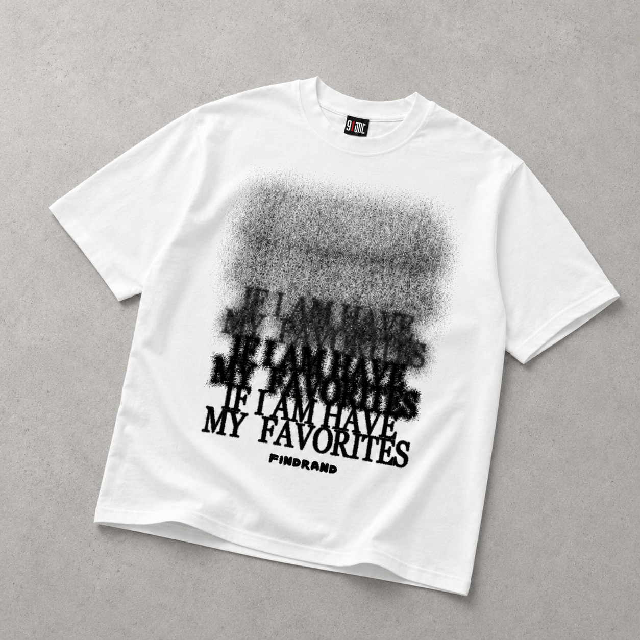 If I Am Have My Favourites — Spray Fade Graphic Tee | Dark Streetwear | ONYXERA