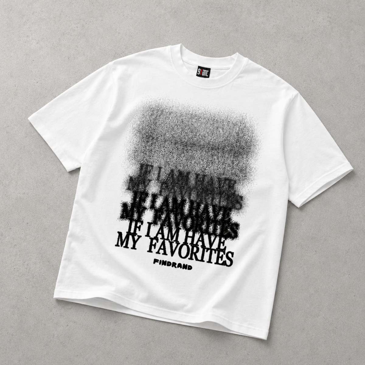 If I Am Have My Favourites — Spray Fade Graphic Tee | Dark Streetwear | ONYXERA