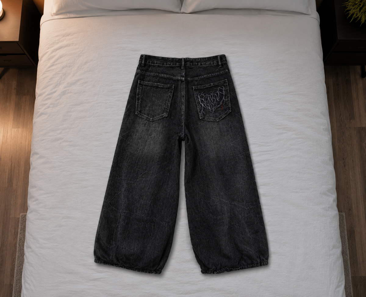 ONYXERA — Arachne Spider Baggy Jeans