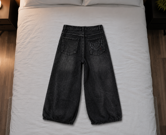 ONYXERA — Arachne Spider Baggy Jeans