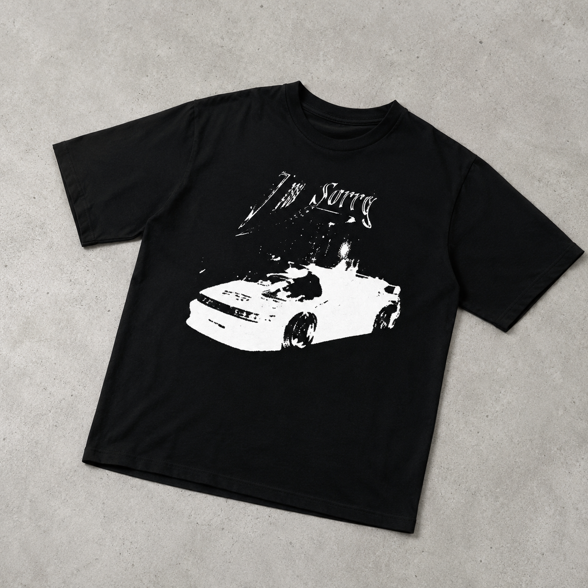 I'm Sorry — JDM Car Graphic Oversized Tee | Dark Streetwear | ONYXERA