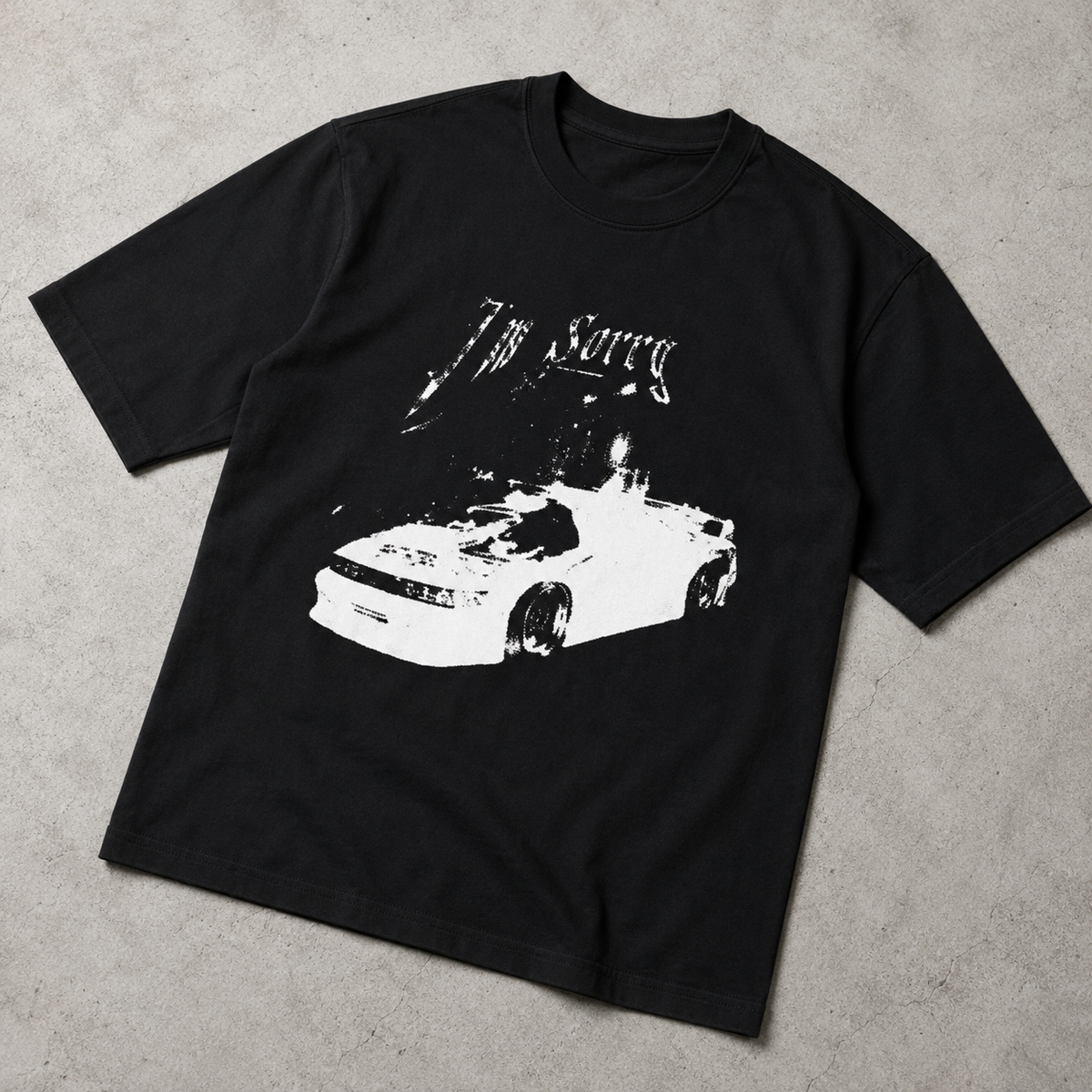 I'm Sorry — JDM Car Graphic Oversized Tee | Dark Streetwear | ONYXERA