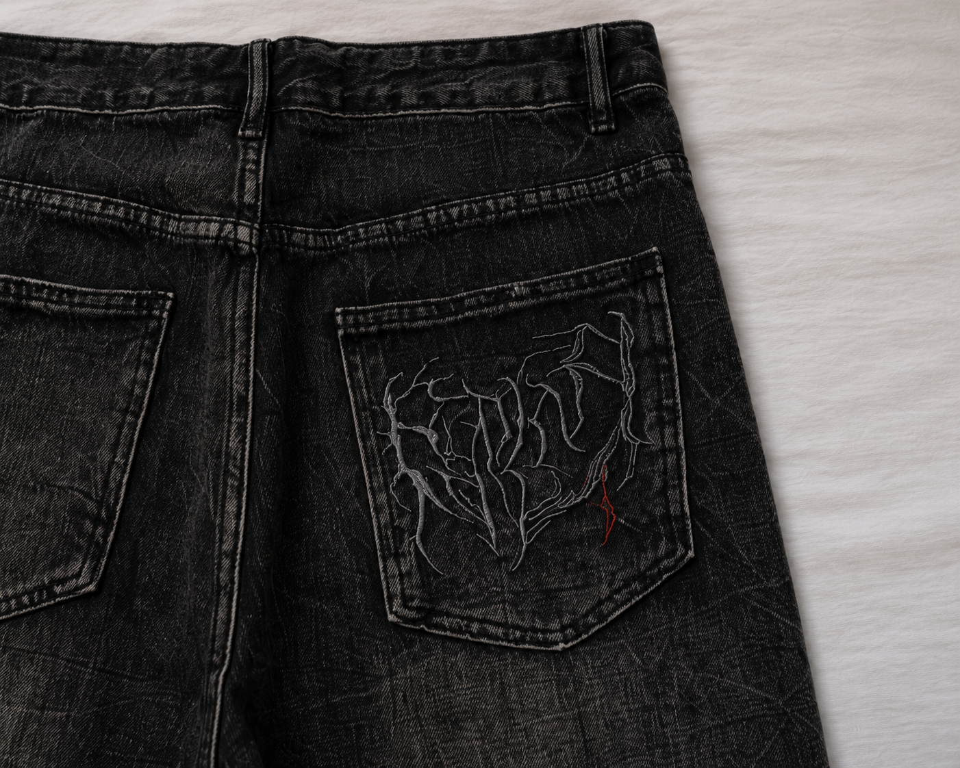 ONYXERA — Arachne Spider Baggy Jeans