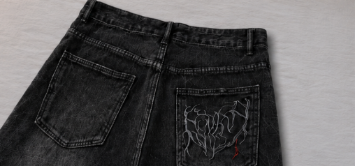 ONYXERA — Arachne Spider Baggy Jeans
