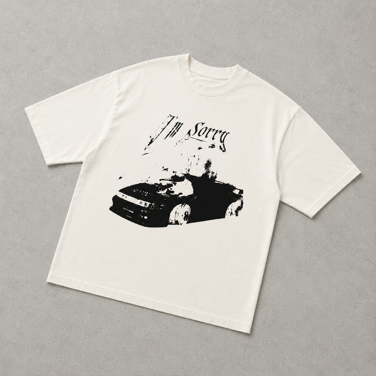 I'm Sorry — JDM Car Graphic Oversized Tee | Dark Streetwear | ONYXERA