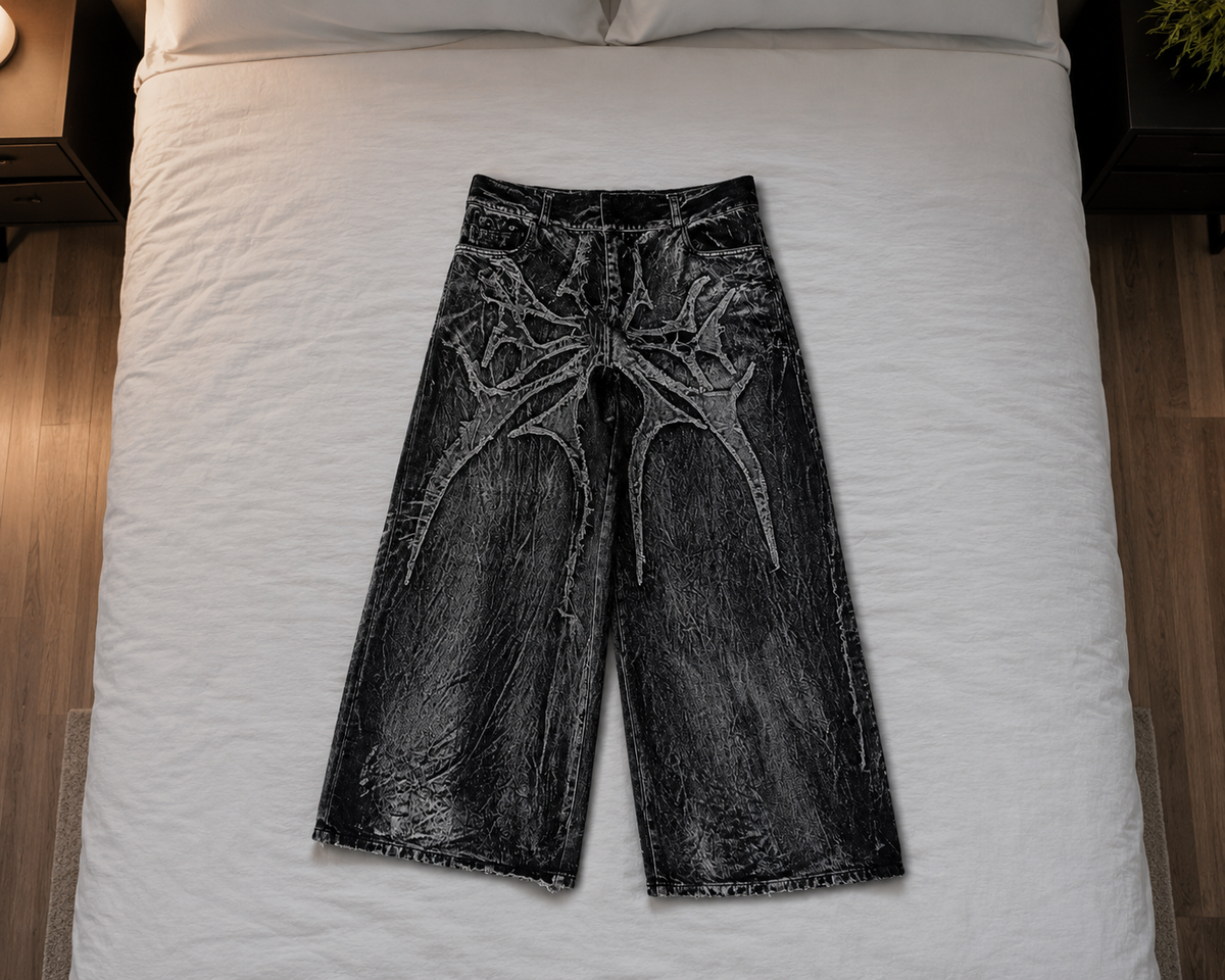 ONYXERA — Arachne Spider Baggy Jeans