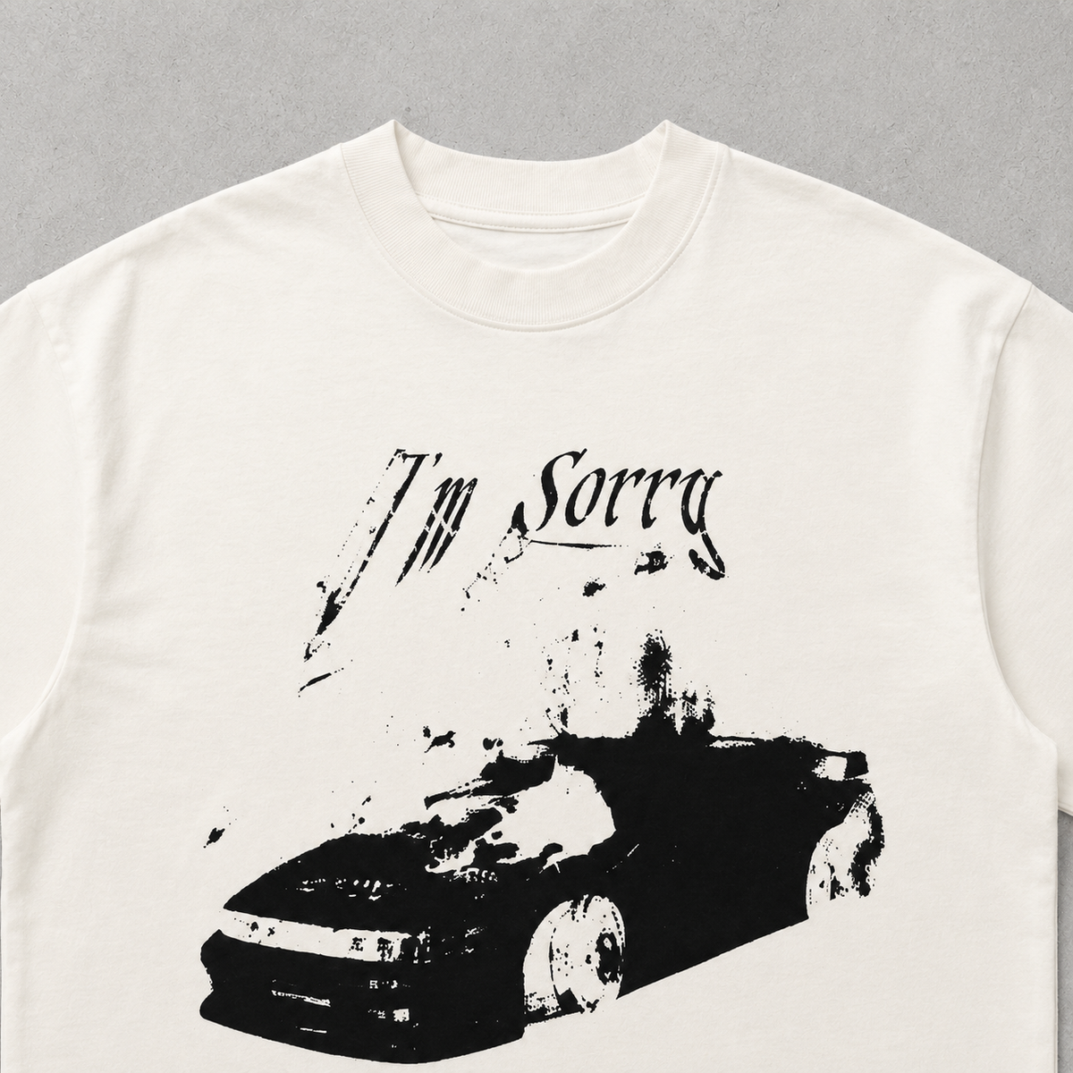 I'm Sorry — JDM Car Graphic Oversized Tee | Dark Streetwear | ONYXERA