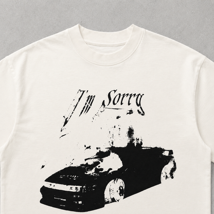 I'm Sorry — JDM Car Graphic Oversized Tee | Dark Streetwear | ONYXERA