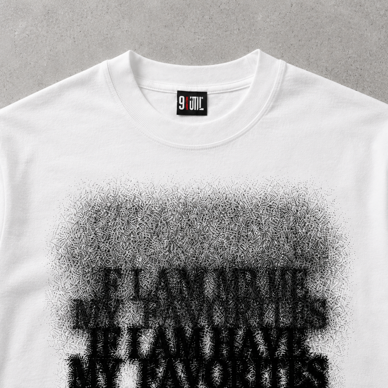 If I Am Have My Favourites — Spray Fade Graphic Tee | Dark Streetwear | ONYXERA