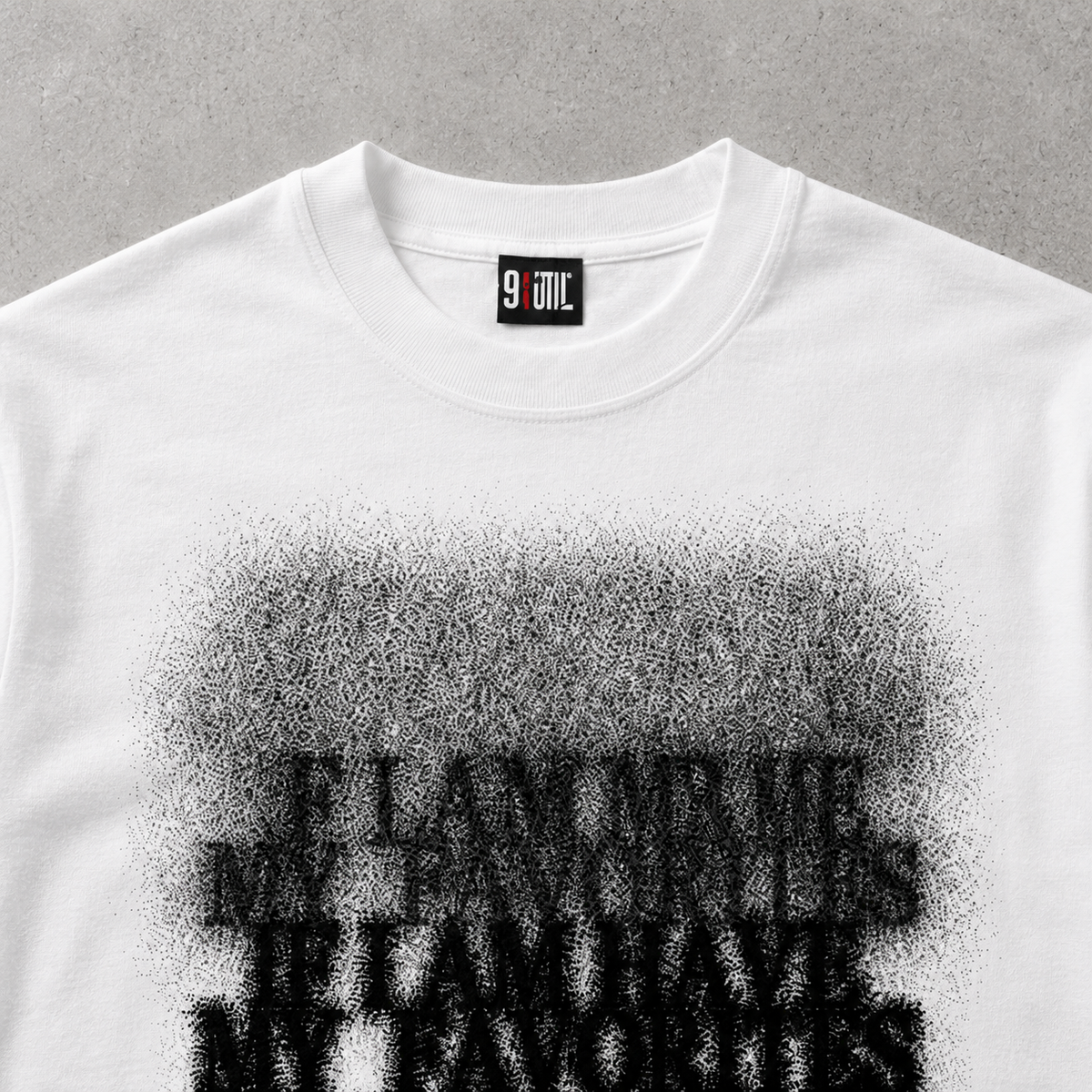 If I Am Have My Favourites — Spray Fade Graphic Tee | Dark Streetwear | ONYXERA
