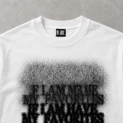 If I Am Have My Favourites — Spray Fade Graphic Tee | Dark Streetwear | ONYXERA