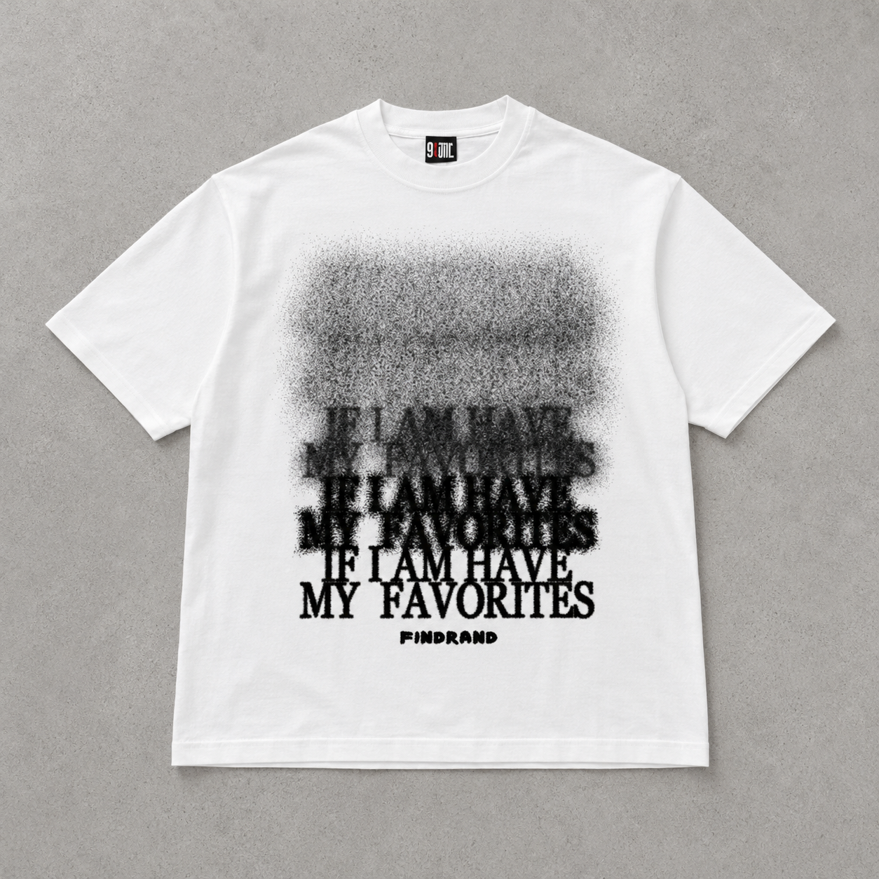 If I Am Have My Favourites — Spray Fade Graphic Tee | Dark Streetwear | ONYXERA