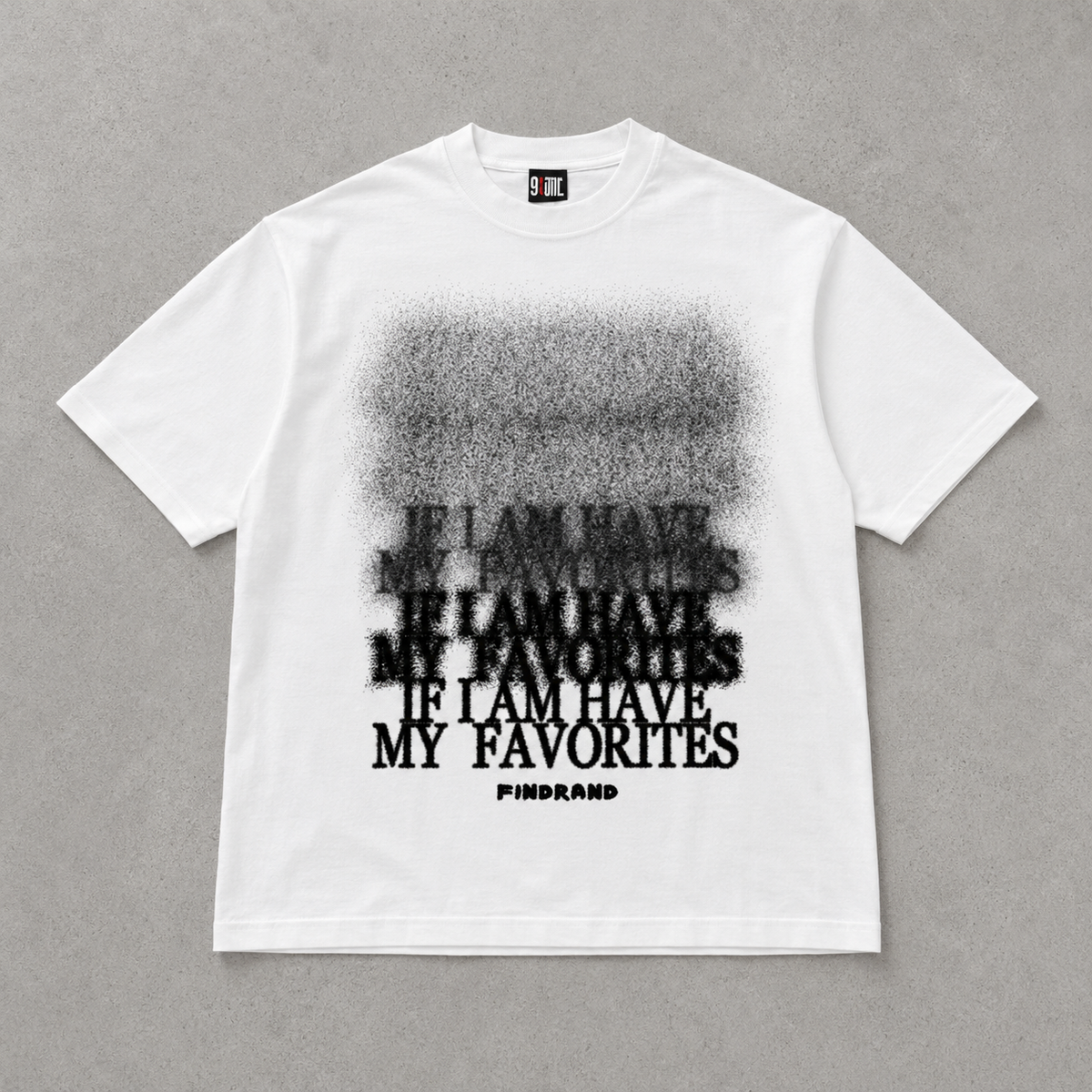 If I Am Have My Favourites — Spray Fade Graphic Tee | Dark Streetwear | ONYXERA