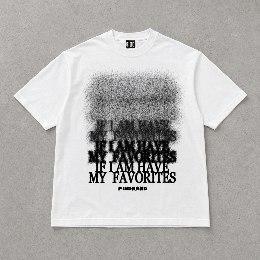 If I Am Have My Favourites — Spray Fade Graphic Tee | Dark Streetwear | ONYXERA