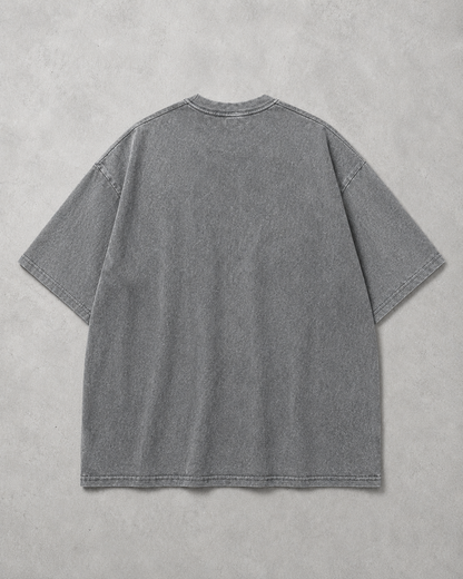 Death Metal Gothic Logo Washed Tee | Dark Streetwear | ONYXERA