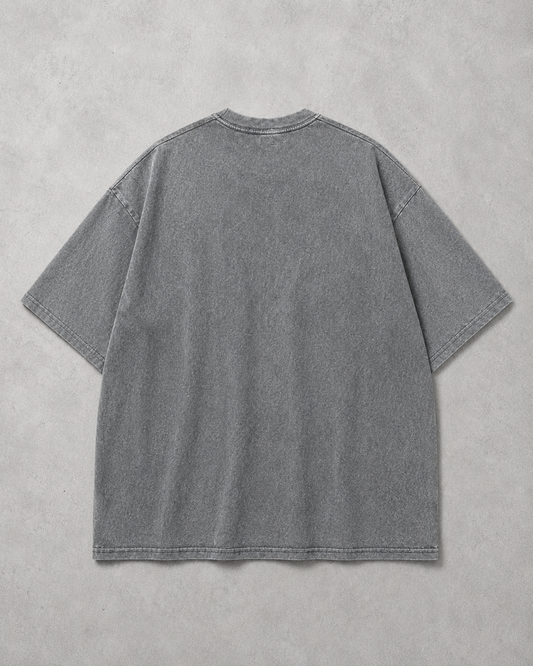 Death Metal Gothic Logo Washed Tee | Dark Streetwear | ONYXERA