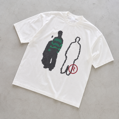 Pixel Figure Art Heavyweight Tee | Conceptual Streetwear | ONYXERA